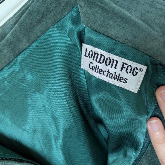LONDON FOG Forest green suede leather pencil skirt 30 inch waist - Picture 5 of 7